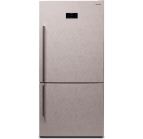 Sharp SJ-653GHXJ52R Комбинированный холодильник с нижней МК,  NoFrost,  84*75*186 см,  цвет бежевый