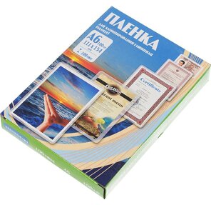 Пленка для ламинирования Office Kit,  100 мик,  А6,  100 шт.,  глянцевая 111х154  (PLP111*154 / 100)