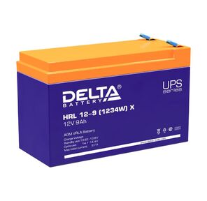Delta HRL 12-9  (1234W) X Батарея для ИБП 12V,  9Ah,  F2,  2.65кг.