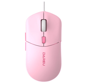 Dareu LM121 Pink  (розовый),  Мышь проводная,  DPI 800 / 1600 / 2400 / 6400,  подсветка RGB,  размер 116x35x60мм,  1, 8м
