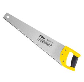 Ножовка по дереву Deli DL6850A  500мм,  сталь 65Mn,  шлифовка зубцов с 3-х сторон,  рукоять из двухкомпонентного противоударного пластика