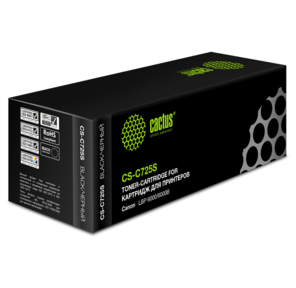 Тонер Картридж Cactus CS-C725S черный для Canon LBP 6000 i-Sensys 6000b i-Sensys  (1600стр.)