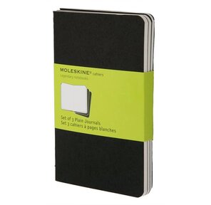 Блокнот Moleskine CAHIER JOURNAL QP313 Pocket 90x140мм обложка картон 64стр. нелинованный черный  (3шт)