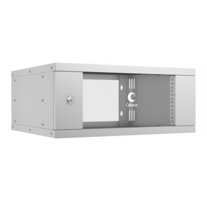 Cabeus WSC-05D-4U55 / 45 Шкаф телекоммуникационный настенный 19" 4U,  серия LIGHT разборный,  дверь стекло,  цвет серый