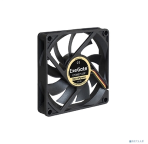 Exegate EX283374RUS Вентилятор ExeGate ExtraPower EP08015S3P,  80x80x15 мм,  подшипник скольжения,  3pin,  2500RPM,  26dBA