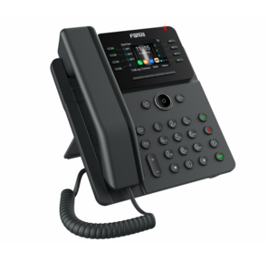 Fanvil Enterprise Phone 6-Party Local Conference HD voice 8 SIP lines 2.8 Inch color screen Opus+IPV6 21 DSS Key Built-in WIFI PSU