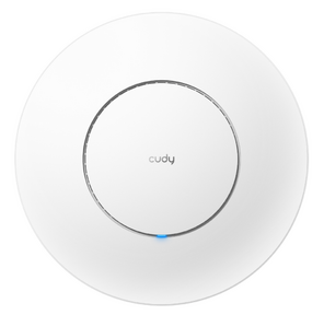 Точка доступа /  AX3000 Dual Band Ceiling Mount Wi-Fi 6 Access Point,  Chipset MT7981,  802.11ax / ac / a / b / g / n,  2402Mbps at 5GHz + 574Mbps at 2.4GHz,  1 x 2.5G RJ45 Port,  MU-MIMO,  Support 12V DC or  802.3at PoE or Passive PoE,  Internal Antennas,  48V passive PoE adapter included,  Cudy Mesh Support