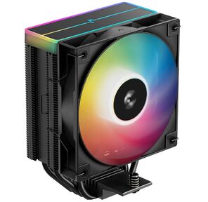 Кулер для процессора DEEPCOOL AG400 BK ARGB V2 LGA1851 / 1700 / 1200 / 115X / AM5 / AM4  (18шт / кор,  TDP 220W,  PWM,  ARGB Fan 120mm,  4 тепл. трубки,  черный) RET