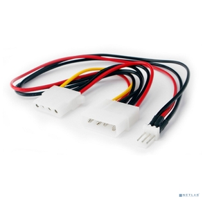 Кабель питания Cablexpert CC-PSU-5,  для вентилятора 12V,  molex -> molex + 2pin,  15см