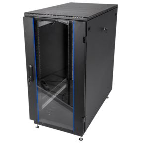 ЦМО Шкаф телекоммуникационный напольный 30U  (600  600) дверь стекло,  чёрный
