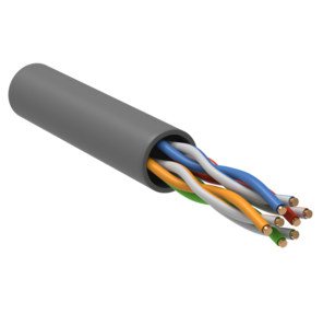 Каб. в. п. U / UTP кат. 5E 4 пары PVC 1м сер. GENERICA