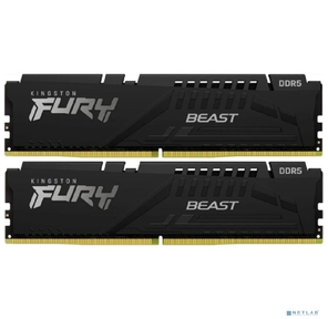 Kingston KF564C32BBEK2-32 DDR 5 DIMM 32Gb PC51200,  64000Mhz,  FURY Beast Black EXPO CL32  (Kit of 2)  (retail)