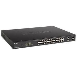 D-Link DGS-1100-26MPPV2 / A3A Настраиваемый L2 коммутатор с 24 портами 10 / 100 / 1000Base-T и 2 комбо-портами 1000Base-T / SFP  (порты 1-24 PoE 802.3af / at,  порты 21-24 PoE 802.3bt,  PoE-бюджет 525 Вт)