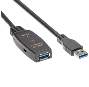 Кабель-адаптер USB3.0-repeater,  удлинительный активный <Am-->Af> 10м iOpen  (Aopen / Qust)<ACU827A-10M>