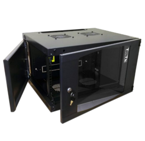 Lanmaster TWT-CBWNG-6U-6X6-BK Шкаф настенный 6U 550x600мм пер.дв.стекл съемные бок.пан. 60кг черный