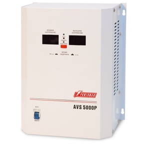 Powerman AVS-P Voltage Regulator 5000VA,  Digital Indication,  Wall Mount,  Hardwire Input / Output,  230V,  1 year warranty,  White