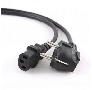 Кабель питания Cablexpert PC-186-VDE-1M,  1м,  Schuko- C13,  VDE,  10А,  черный,  с заземлением,  пакет