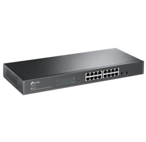 TP-Link SG2218,  JetStream Smart коммутатор на 16 гиг. портов и 2 гигабитных uplink-порта,  16 портов RJ-45 10 / 100 / 1000 Мбит / с,  2 гигабитных SFP-слота,  функции L2 / L2+,  возможность монтажа в стойку