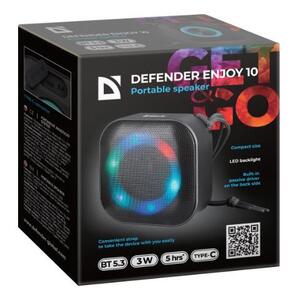Акустическая система BT / LIGHT / 400MAH ENJOY 10 BLACK 65009 DEFENDER