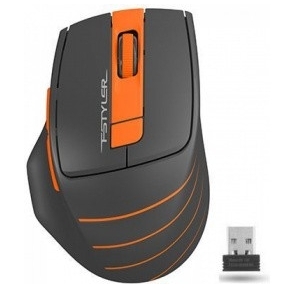 Мышь A4Tech Fstyler FG30S серый / оранжевый оптическая  (2000dpi) silent беспроводная USB  (6but)