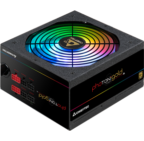 Chieftec Photon Gold GDP-650C-RGB  (ATX 2.3,  650W,  >90 efficiency,  Active PFC,  ARGB Rainbow 140mm fan,  Cable Management) Retail