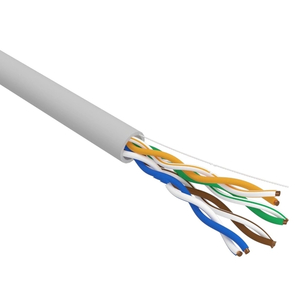 Кабель витая пара,  U / UTP,  CAT 5e,  ZH нг (А)-HF,  4х2х0, 52мм,  24AWG,  INDOOR,  SOLID,  серый,  305м REXANT PRO