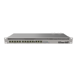 MikroTik RouterBOARD 1100AHx4 Dude Edition with Annapurna Alpine AL21400 Cortex A15 CPU  (4-cores,  1.4GHz per core),  1GB RAM,  13xGbit LAN,  60GB M.2 drive,  RouterOS L6,  1U rackmount case,  Dual PSU