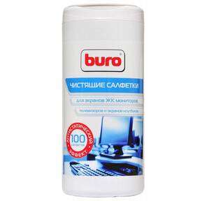 Чистящее средство влажные салфетки Buro "BU-Tscreen" для экранов и оптики  (100шт. / уп.)