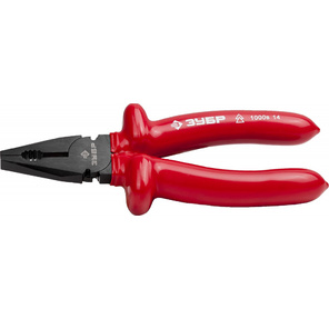 Плоскогубцы ЗУБР "МАСТЕР" "ЭЛЕКТРИК" комбинированные,  диэлектрические,  высоковольтные до ~1000В,  180мм [2214-1-18_z02]