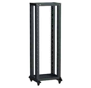 LINEA F Стойка 2-рамная на рол. 42U 600х600мм черная