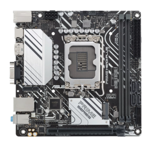 ASUS PRIME H610I-PLUS-CSM,  LGA1700,  B610,  2*DDR5,  VGA+DP+HDMI,  SATA 6.0,  M.2,  USB 3.2,  USB 2.0,   mITX; 90MB1GB0-M0EAYC