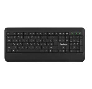 Клавиатура ExeGate Professional Standard LY-E5500M  (USB,  полноразмерная,  влагозащищенная,  104кл.,  Enter большой,  подставка под запястья,  длина кабеля 1, 35м,  черная,  Color Box)