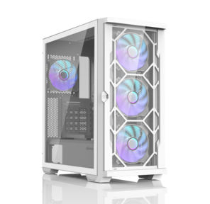 ZALMAN Z10 DUO White,  ATX,  WHITE,  WINDOW,  2x3.5",  2x2.5",  2xUSB3.0,  1xUSB 3.1 Type-C,  FRONT 3x120mm Infinity Mirror ARGB,  REAR 1x120mm Infinity Mirror ARGB,  replaceable front panel