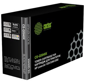 Тонер Картридж Cactus CS-Q5949X черный для HP Laser Jet 1320 /  3390 /  3392  (6000стр.)