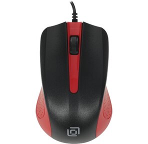 Мышь Oklick 225M черный / красный оптическая  (1200dpi) USB  (2but)