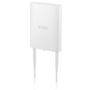 Гибридная уличная точка доступа Zyxel NebulaFlex NWA55AXE,  802.11a / b / g / n / ac / ax  (2, 4 и 5 ГГц),  внешние антенны 2x2  (в комплекте),  до 575+1200 Мбит / с,  1xLAN GE,  защита от 4G / 5G,  без поддержки Captive po
