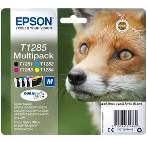 Картридж струйный Epson C13T12854012 черный / голубой / пурпурный / желтый набор карт. для Epson St S22 / SX125 / SX420W / Of BX305F