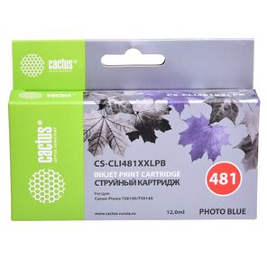 Cactus CS-CLI481XXLPB фото голубой  (12мл) для Canon Pixma TS8140 / TS9140