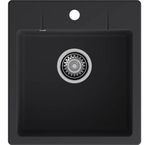 GRANFEST Мойка URBAN 245  1-чаша 450*490мм,  монтаж: врезной,  материал: кварц,  цвет: черный