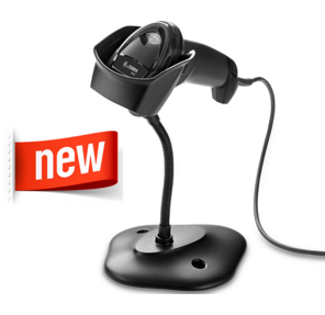 Ручной сканер ШК Zebra DS2208-SR BLACK  (WITH STAND) USB KIT: DS2208-SR00007ZZWW SCANNER,  CBA-U21-S07ZBR SHIELDED USB CABLE,  20-71043-04R STAND