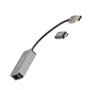 Кабель-переходник USB 3.0-->RJ-45 2.5G Ethernet,  and TypeC адаптер 0.15м Telecom <TU325M>