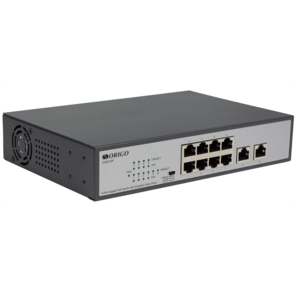 Коммутатор /  Unmanaged Switch 8x1000Base-T PoE,  2x1000Base-T,  PoE Budget 120W,  Long-range PoE up to 250m,  19" w / brackets