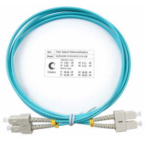 Cabeus FOP-50-SC-SC-2m Шнур оптический duplex SC-SC 50 / 125 mm OM3 2м LSZH