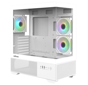 корпус ZALMAN CHRONIX V2,  ATX,  WHITE,  WINDOW,  1xCombo  (3.5’’ or 2.5’’),  1x3.5’’HDD,  2x2.5’’SSD,  1xUSB2.0,  1xUSB3.0,  1xUSB Type-C,  SIDE 2x120mm ARGB,  REAR 1x120mm ARGB