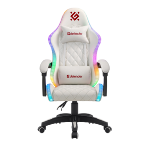 Игровое кресло Energy Белый, RGB, класс 4, PU DEFENDER