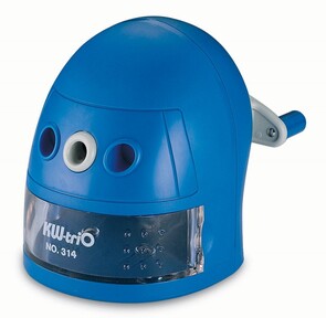 Механическа точилка "Робот" пластиковый корпус, синяя, KW-trio.