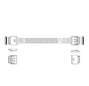 Кабель JPC P5200DR01000-1    Cable OCuLink x8 80P  (прямой Straight Type)  -TO-  OCuLink x8 80P  (прямой Straight Type) ,  85 Ohm,  L:100cm