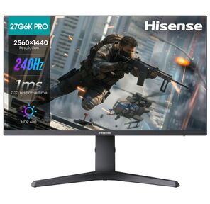 ЖК монитор HISENSE 27G6K-PRO / 27" Cенсорный экран нет / FAST IPS / 2560x1440 16:9 / 240 Гц / 400 / 1000:1 / 1 мс / да / черный / 3.5 кг 27G6K-PRO