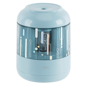 Точилка для карандашей электрическая Deli EH508-BL 1 отверстие пластик синий  (батарея)