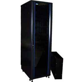 Шкаф 19" Business,  27U 600x1000,  черный,  передняя дверь стекло,  задняя дверь распашная металл